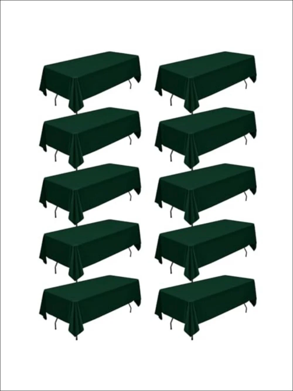 10 Pack Polyester Tablecloths 60x102 Inch Rectangle Table Cloth for 6 Foot